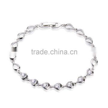 2016 Alibaba white solitaire tennis bracelet white gold plated