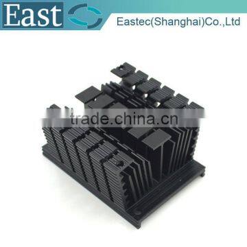 Al 6063 anodize black aluminum profile extrusion heat sink