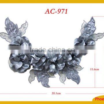 Fancy Silk Chiffon Flower Trim AC-971 photo-3