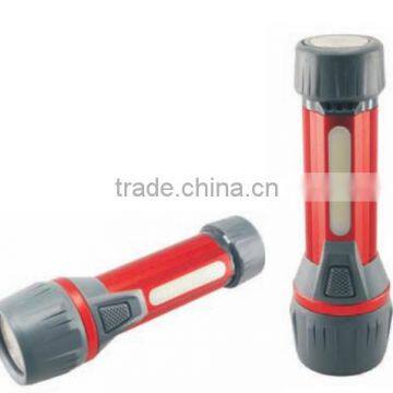 2016 Product 2 in 1 2D flashlight COB Led flashlight with magnet