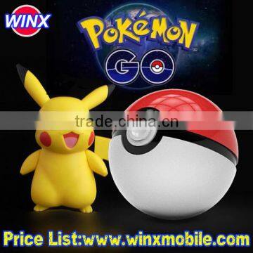 Portable Pokemon power bank 12000 mAh Creative mini Pokeball dual USB LED Quick phone Charge Powerbank for cell phone