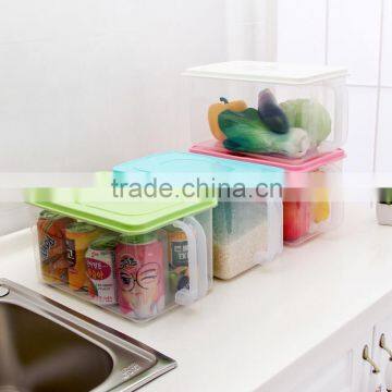 Freshness Preservation Transparent Plastic Box Refrigerator Organizer Food Storage Bin