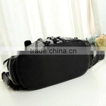 Korean Style 2016 Fashion Custom Wholesale Lady Bag PU Leather Bag for Casual Pop School Backpack photo-5