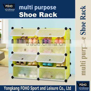 AL2010-8 Double row 4 layers fashion modern plastic shoe rack cabinet