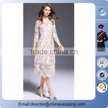 2016 Fashion Ladies Designer Maxi Lace Dress Women Lace Dress