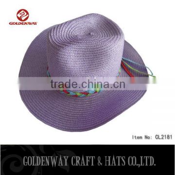 Cheap purple cowboy hat with lace