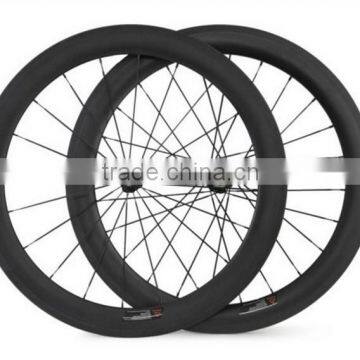 Bicycle wheel rims, tubular 60mm Depth 700c road bicycle full carbon rims