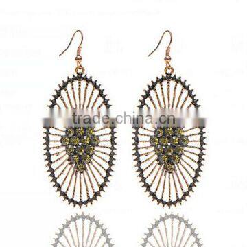 Accept Custom Order Fashion vintage drop Earring Design Hollow out flower women's gold jewelry X93-1