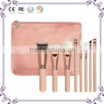 private label 8pcs cosmetic makeup brush kit foundation brush free sample