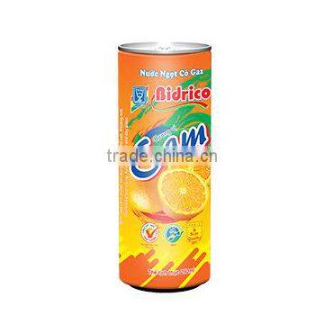 CARBONATED SOFT DRINK ORANGE FLAVOR 250ML