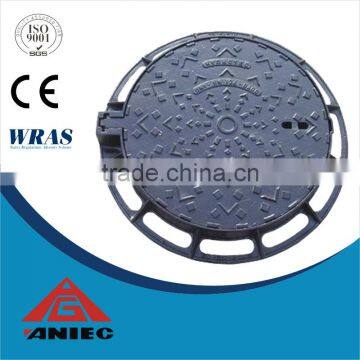 Round square Ductile iron cast iron manhole cover and frame grating EN124 B125 C250 D400