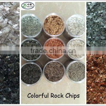 Colorful White,black,Green, Red rock chips for texture coating paint Stone