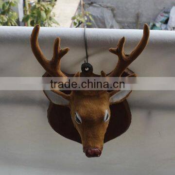 Handcraft Unstuffed Lifelike Cute Christmas Sleigh Deer Head Decoration of House Interior photo-4