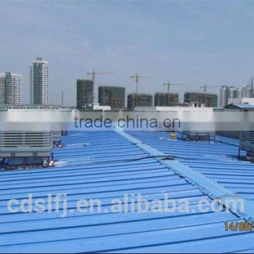 roof mounted evaporative air cooler with air duct