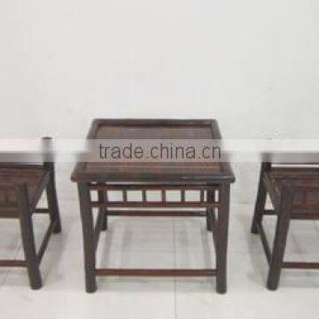 Antique bamboo set of table and chairs from Vietnam, natural material