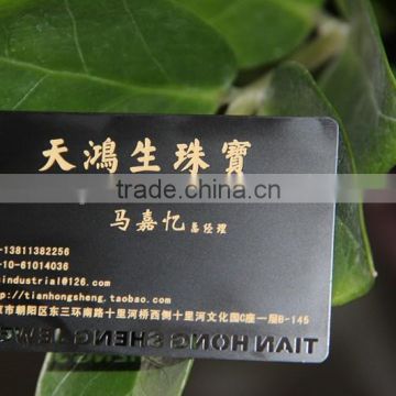 Black plated stainless steel material metal card business card