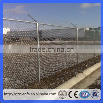 low carbon steel wire cyclone wire fence/PVC coated chain link cyclone wire fence(Guangzhou Factory)