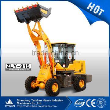 Xuzhou machinery mini radlader hoflader zl15f with changchai 490 engine 38KW