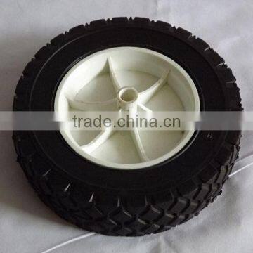 8 inch plastic solid rubber wheel for plastic dustbin/trash bin