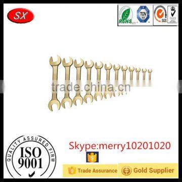 Brass double open ended spanner