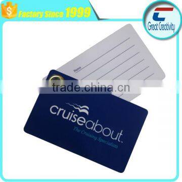 Professional PVC Card Hole Punch Business Cards with Writable Signature Panel Strip