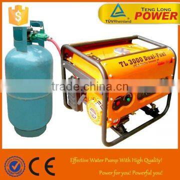 2015 new portable dual fuel gasoline LPG generator from 2kw to 7kw