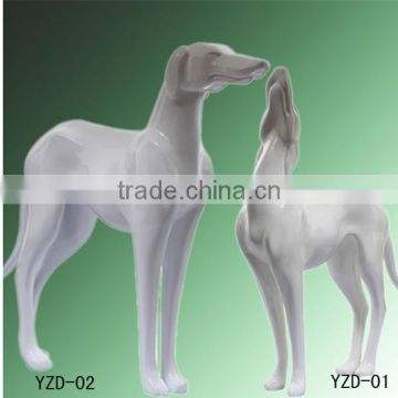 Window display Fiberglass animal dog mannequins artesanato vivos for sale