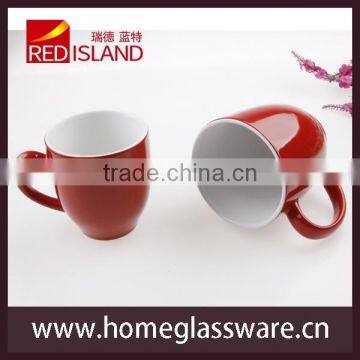 Red Ceramic Mug Cup China Pattern Wedding Cup photo-2
