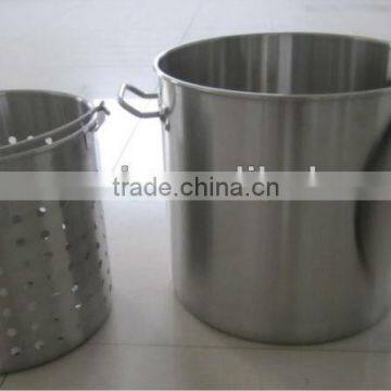 Stainless steel cooking pot with strainer(outdoor)