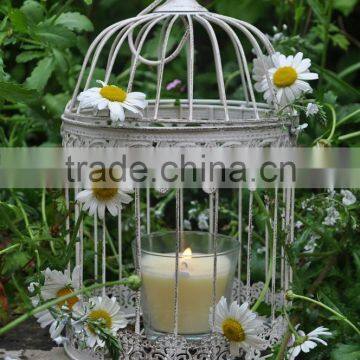 Wedding Decoration Set Of 2 Round Bird Cage Planters Tea Light Holder Model photo-2