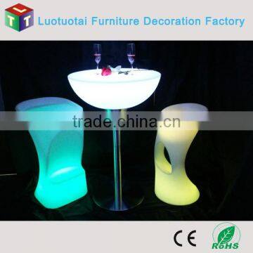 halfmoon round remote control high top led bar cocktail table