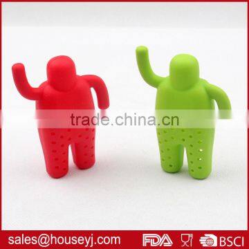 Food grade Silicon tea infusion balls human shape Mr.tea