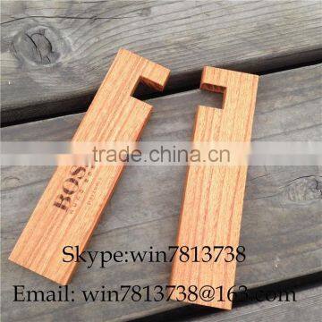 Shop Display Wooden Stand Multifunctional For IPAD Creative Wooden Stand With Logo For IPad Support Holder Phone Base photo-2