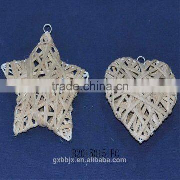 Handmade Rattan Loving Heart Decor photo-3