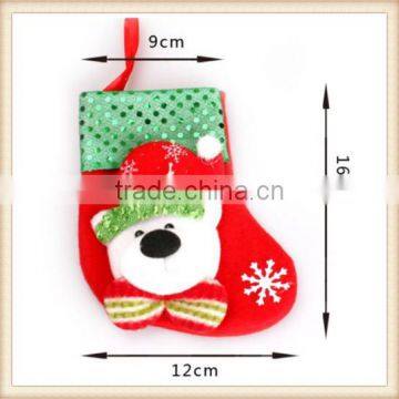 Christmas Stocking Santa Snowman Sock Sack Gift Bag Tree Ornament Decoration photo-2