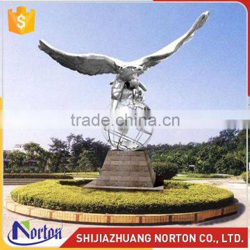 Large eagle stainless steel sculpture for square decor NTS-004LI