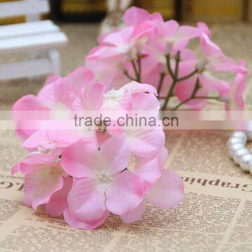 Silk Artificial Hydrangea Flower Heads Fake Flower for Celebration photo-3