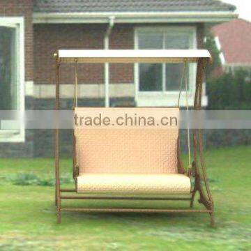 outdoor double garden rattan hanging chair