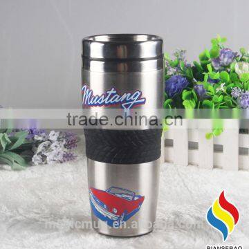 company business gift items leather stainless steel coffee mug