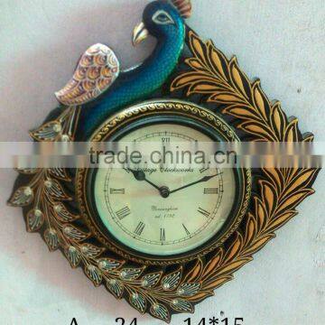 decorative Carved Painted wall clock-A