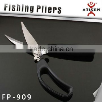 Hot sale stainless steel fishing shears with soft grip rubber handle