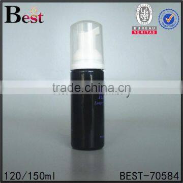 2017 new wholesale 120ml 150ml plastic spray bottle black color plastic spary bottle round shape spray plastic bottle