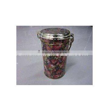 Fashion Airtight Coffee Can with Tinplate Lid, Tea Can