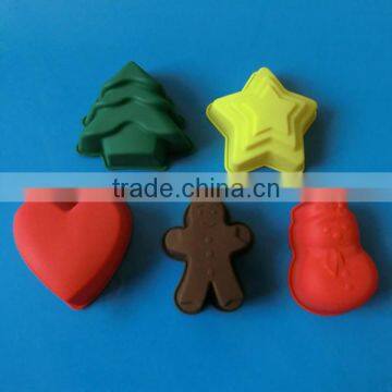 Set of 5 pcs Colorful Silicone Cake Mold