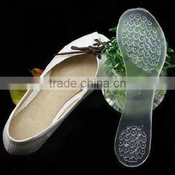 Feet Massage Gel Insoles with Arch Support /Silicone Massaging Shoe Insoles Language Option French /comfortable gel insole/