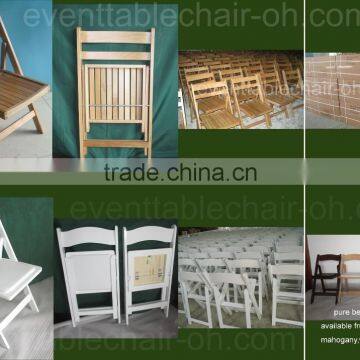 High Quality Beech Wood Padded Folding Chair for Sale photo-4