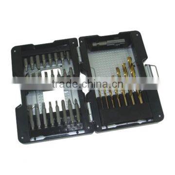 HSS twist drill for metal and bits set in metal case