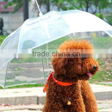 1Pcs Cute Fashion Attractive Comfortable Transparent PVC Dog Puppy Pet Umbrella for Outdoor Rain Travel Hiking pet supplies