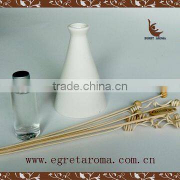 EA3-0862 Fragrance Diffuser With Ceramic Bottle Curled Rattan Sticks Green Tea Scent photo-4