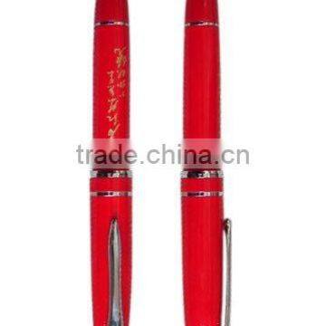 red barrel metal ballpen with cap for advertising